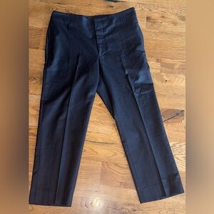 Gucci. Men’s Wool Pinstripe Trouser. Black/White. Size 48 IT. 36” waist.